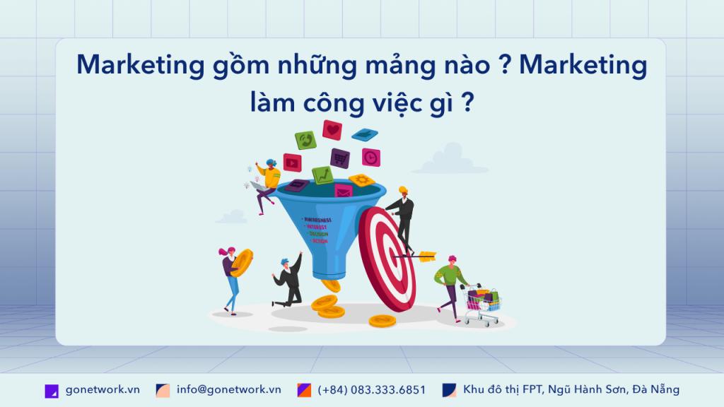 Marketing gồm những mảng nào ?