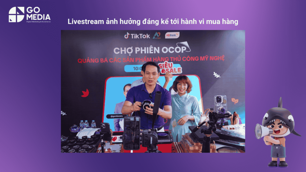 Livestream ảnh hưởng đáng kể tới hành vi mua hàng