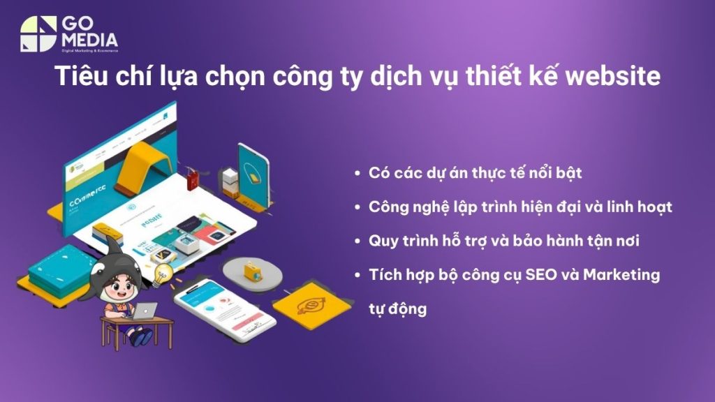Tiêu chí lựa chọn công ty dịch vụ thiết kế website