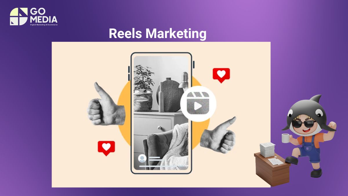 Quy trình 5 bước triển khai Reels Marketing từ lên ý tưởng, viết kịch bản, quay dựng đến theo dõi hiệu quả.