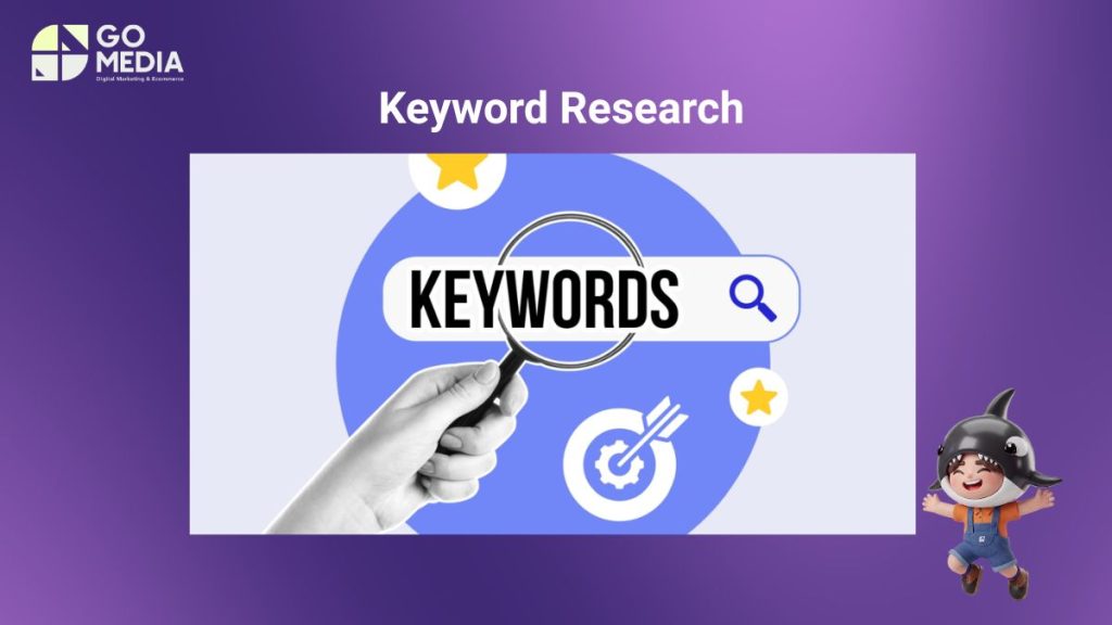 Minh họa quy trình Keyword Research giúp phân tích từ khóa, ý định tìm kiếm và mức độ cạnh tranh để xây dựng chiến lược SEO hiệu quả.
