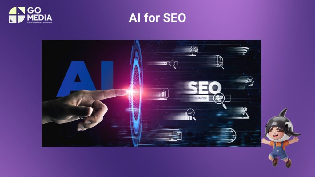 Minh họa AI SEO hỗ trợ nghiên cứu từ khóa, phân tích đối thủ, tạo nội dung và tối ưu SEO tự động bằng trí tuệ nhân tạo.