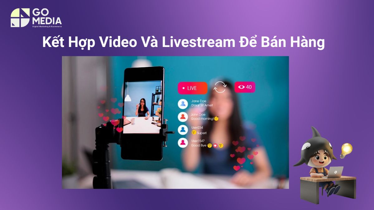 Minh họa chiến lược kết hợp video ngắn, livestream và Affiliate để tăng doanh số trên TikTok Shop.