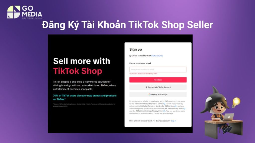 Quy trình đăng ký TikTok Shop Seller gồm chọn loại hình nhà bán hàng, xác minh giấy tờ và hoàn thành thiết lập gian hàng.