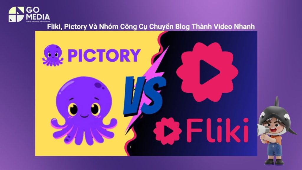 Fliki và Pictory là các công cụ AI giúp chuyển bài viết, blog và video dài thành video ngắn với hình ảnh minh họa tự động.