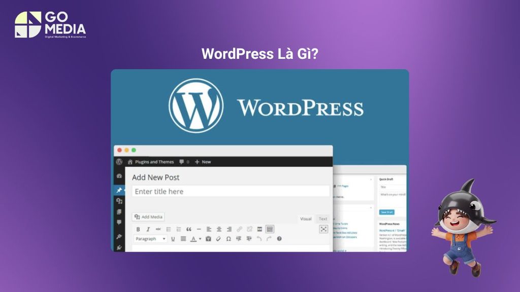 WordPress là CMS mã nguồn mở giúp tạo và quản lý website, hỗ trợ mở rộng chức năng bằng theme và plugin.