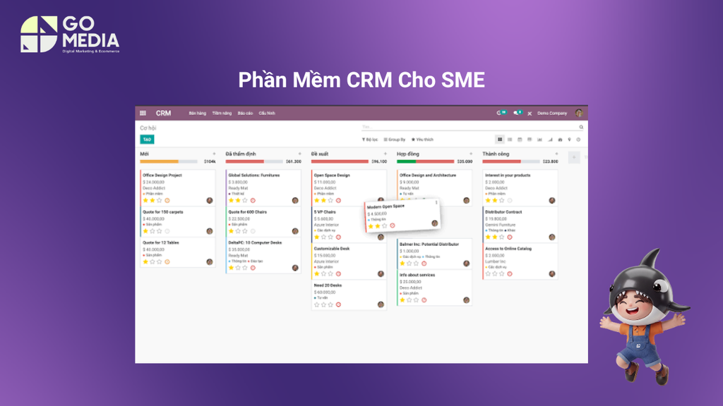 CRM cho doanh nghiệp nhỏ giúp lưu trữ thông tin khách hàng, theo dõi lịch sử tương tác và tự động hóa quy trình chăm sóc khách hàng.