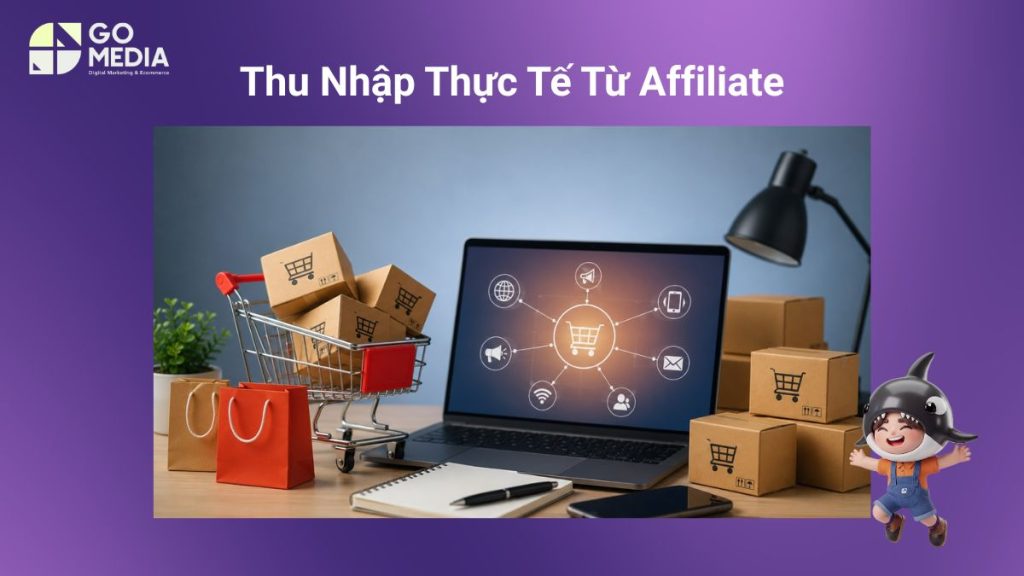 Minh họa thu nhập từ affiliate marketing Việt Nam và những yếu tố ảnh hưởng đến khả năng tạo doanh thu ổn định từ nội dung affiliate.