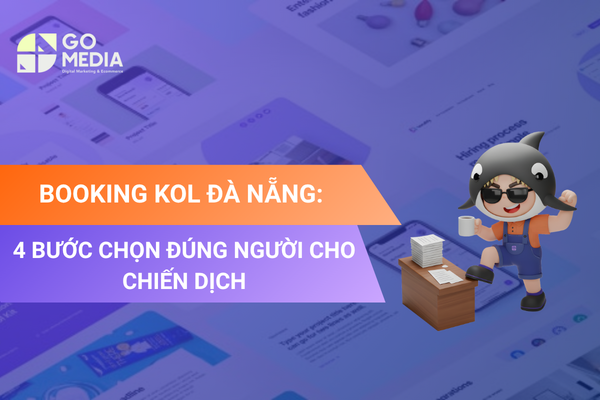 Minh họa 4 bước booking KOL Đà Nẵng, từ xác định mục tiêu chiến dịch đến lựa chọn KOL phù hợp và triển khai hợp tác.