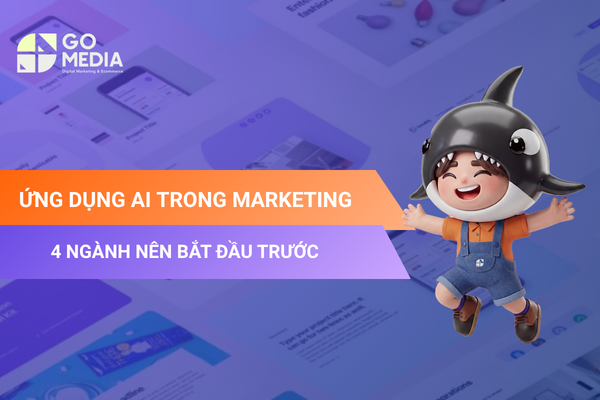 Ứng dụng AI trong marketing cho 4 ngành giúp doanh nghiệp tự động hóa nội dung, chăm sóc khách hàng, phân tích dữ liệu và tối ưu hoạt động tiếp thị.