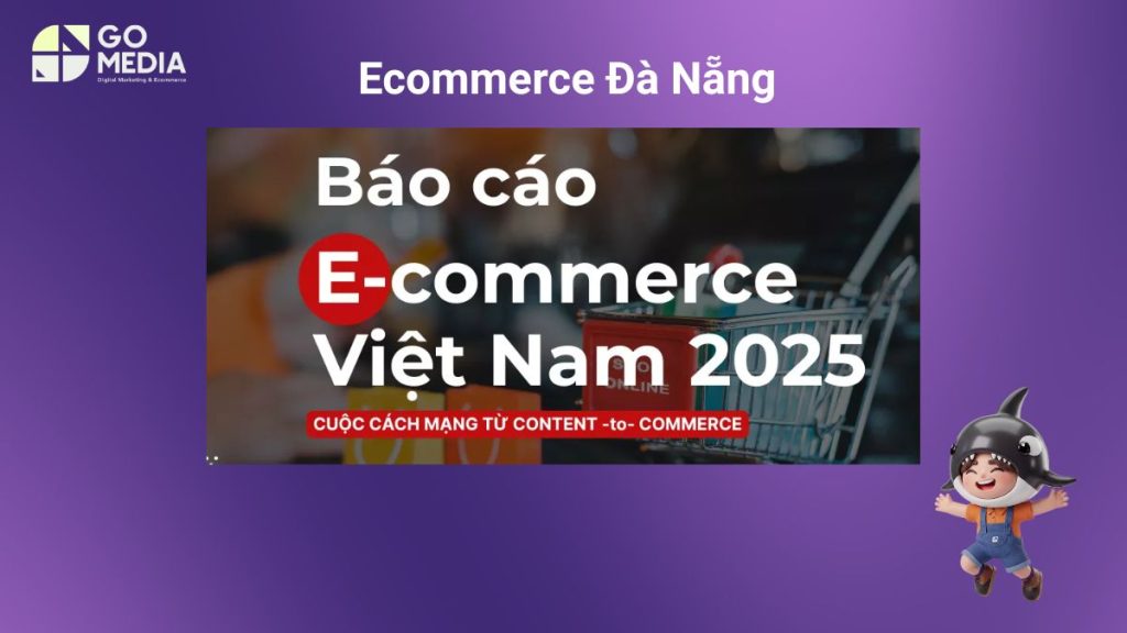 Minh họa bức tranh Ecommerce Đà Nẵng với hoạt động bán hàng online qua sàn thương mại điện tử, website và mạng xã hội.