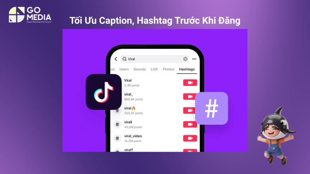 Tối ưu caption và hashtag TikTok bằng cách đặt câu hỏi, khuyến khích tương tác và chọn hashtag liên quan trực tiếp đến nội dung video.